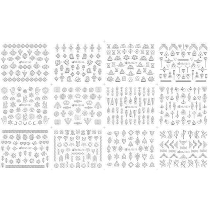 Gold Moon Star 3D Nail Stickers Ultra-thin Adhesive Decals Nail Art Decorations Stamping Manicure Nails Stickers Tool 3d Nail Decal Stickers Manicure Nail Art Decoration Accessories Holographic Old English Character Nail Self-Adhesive Sticker