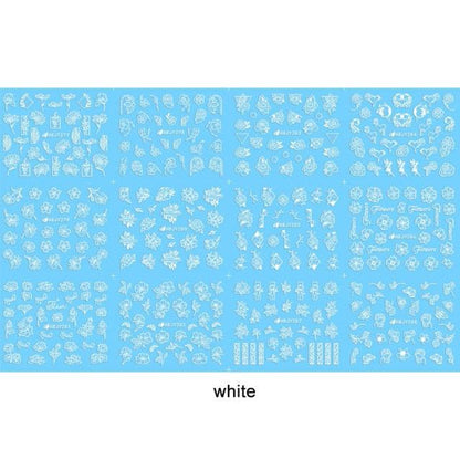 Gold Moon Star 3D Nail Stickers Ultra-thin Adhesive Decals Nail Art Decorations Stamping Manicure Nails Stickers Tool 3d Nail Decal Stickers Manicure Nail Art Decoration Accessories Holographic Old English Character Nail Self-Adhesive Sticker