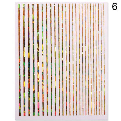 Gold Silver 3D Nail Sticker Curve Stripe Lines Nails Stickers Gradient Adhesive Striping Tape Nail Art Stickers Decal Decoration Metallic Curve Strip Line Nail Decal Self-Adhesive 3D Wave Design Decoration for Women Girls