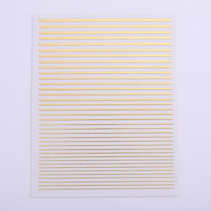 Gold Silver 3D Nail Sticker Curve Stripe Lines Nails Stickers Gradient Adhesive Striping Tape Nail Art Stickers Decal Decoration Metallic Curve Strip Line Nail Decal Self-Adhesive 3D Wave Design Decoration for Women Girls