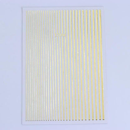 Gold Silver 3D Nail Sticker Curve Stripe Lines Nails Stickers Gradient Adhesive Striping Tape Nail Art Stickers Decal Decoration Metallic Curve Strip Line Nail Decal Self-Adhesive 3D Wave Design Decoration for Women Girls