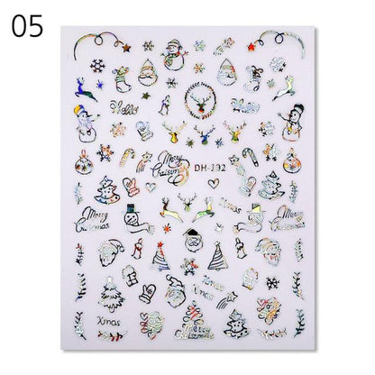 Gold Silver White Snowflakes 3D Nail Stickers Iridescent Self Adhesive Transfer Decals Manicures Art Decoration Slider  Nails Decals Sticker Hot Sexy Girl Tip Back Glue Decal Cool Lollipop Self Adhesive Acrylic Tips Tool Decoration