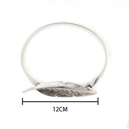 Golden Silver Curtain Clip Curtains Holders Feather Shape Tieback Buckle Clips Curtain Accessories Home Decor Modern Simple Style Curtain Tie Backs Decorative with Spring Curtain Strap Metal Plating Decorative Accessories 30cm