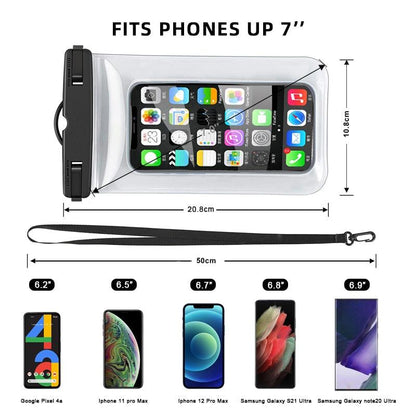 Gray Drop Resistant Waterproof Bag For Mobile Phones Under 6.9 Inches Plastic Mobile Phone Waterproof Case Diving Seal Phone Case Waterproof Pouch Phone  Underwater Case 35m
