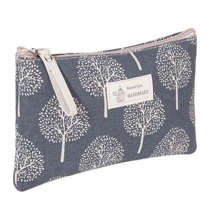 Handmade Retro Pencil Case Large Capacity Stationary Case Cool Stylish Printed Pouch For Office