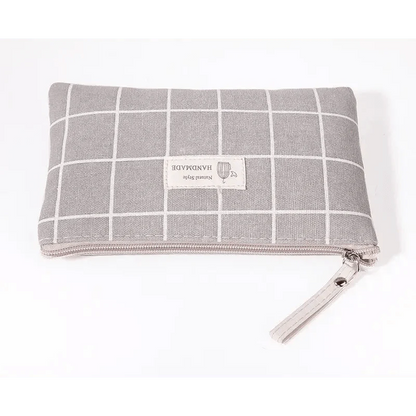 Handmade Retro Pencil Case Large Capacity Stationary Case Cool Stylish Printed Pouch For Office