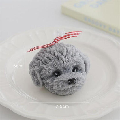 Handmade Scented Candles Creative Teddy Dog Candles Cute Bear Birthday Candles Bear Shaped Cool Candles Scented Funky Candles Aesthetic Candles Birthday Cake Decoration Cake Topper Decor For Baby ShoweAromatherapy Teddy Bear Shape Candle Gift