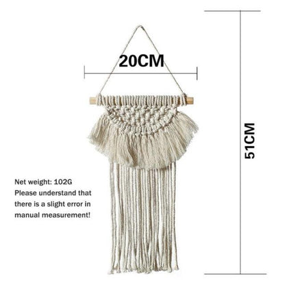 Handmade Wall Art Home Wall Decor Woven Hanging Tapestry Tassel Wind Chimes Wall Hanging Ornaments  Hand Macrame Wall  For Wall Wedding Living Room Gallery Patio Apartment Yard Decor