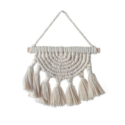 Handmade Wall Art Home Wall Decor Woven Hanging Tapestry Tassel Wind Chimes Wall Hanging Ornaments  Hand Macrame Wall  For Wall Wedding Living Room Gallery Patio Apartment Yard Decor