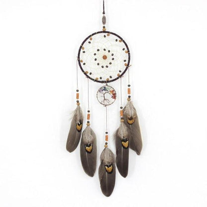 Handmade White Feather Dream Catcher Wind Chimes Hanging Ornaments Ceiling Decor Room Dream Net  Hanging Craft Gift Car Ornament Ribbons Feathers Wrapped Lights For Bedroom Decor Wedding Decorations