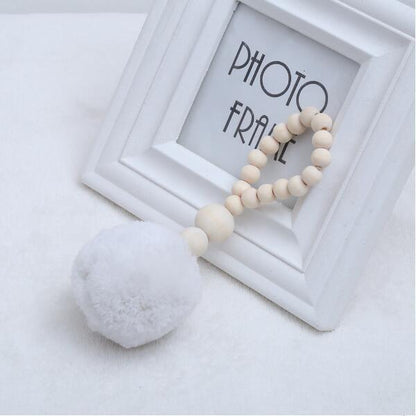 Hanging Nordic Wooden Beads Ornament Double Star Moon Kids Room Decoration Baby Crib Tent Hanging Pendant Wall Decor Photography Props Baby Mobile For Crib Moon and Stars Baby Nursery Ceiling Crib Mobile Kids Room Hanging Decor