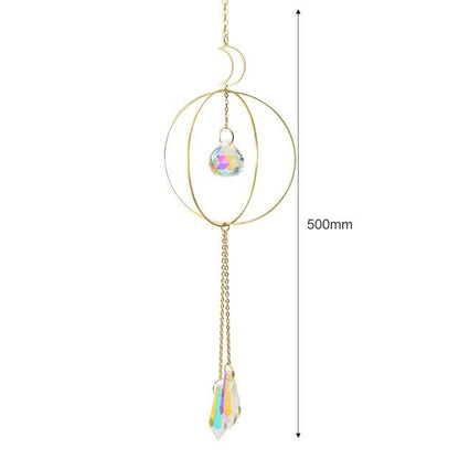 Hanging Sun Catcher Moon Light With Chain Pendant Ornament Crystal Balls  Catcher Wind-chime Rainbow Maker Crystal Hanging  Window Curtain Chandelier Outdoor Garden Home Decor Christmas Day Party Wedding Decoration