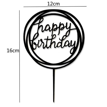 Happy Birthday Cake Topper Gold Cake Topper Acrylic Cake Topper Happy Birthday Cake Topper Cake Decoration Acrylic Letter Cake Toppers Party Supplies Happy Birthday Black Cake Decorations