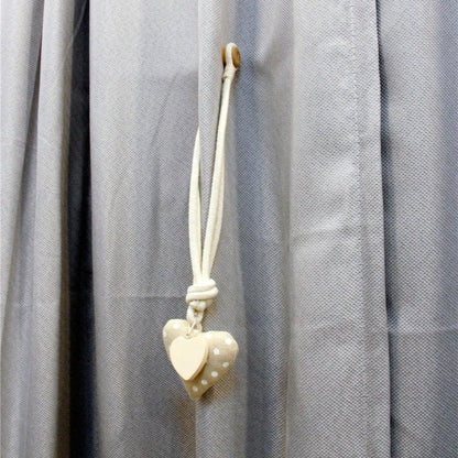Heart Magnetic Curtain Tiebacks Room Curtains Buckle Holder Decor Clip For Home Decoration Accessories Magnet Tieback Clips Lovely Heart Shape Curtain Tiebacks Natural Cotton Linen Rope Window Curtain Buckle Kids Room Drapes Holder Decor