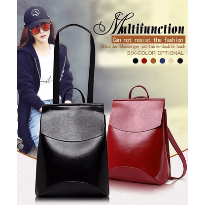 High Quality Leather Backpacks For Fashionable Women And Teenage Girls Large Capacity Shoulder Bagpack