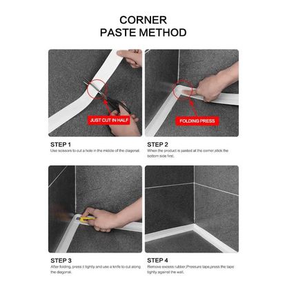 High Quality PVC Waterproof Wall Sticker Self Adhesive Sink Stove Crack Strip Kitchen Bathroom Bathtub Corner Sealant Tape Waterproof