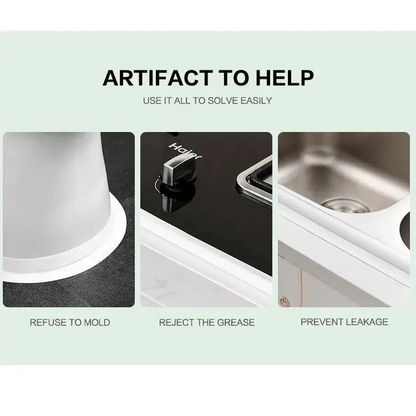 High Quality PVC Waterproof Wall Sticker Self Adhesive Sink Stove Crack Strip Kitchen Bathroom Bathtub Corner Sealant Tape Waterproof