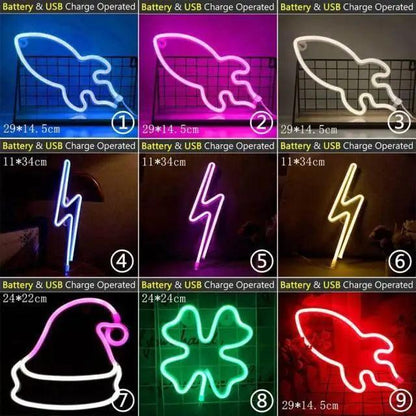 High Quality Wholesale LED Neon Night Light Sign Wall Art Sign Night Lamp Xmas Birthday Gift Wedding Party Wall Hanging Neon Lamp Home Decor