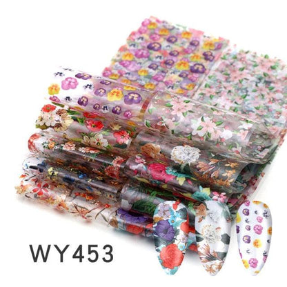 Holographic Nail Foil Transfer Set Sticker Decal Nail Art Foils Designer Marble Nail Decoration Sliders Wraps Manicure  Women Kids Girls Manicure Decoration Nail Art Supplies 3D Self-Adhesive Nail Decals Designer Nail Stickers for Acrylic Nails