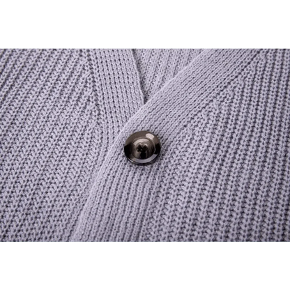 Hot Look Stylish Women's Knitted Cardigans Sweater Fashionable Autumn Long Sleeve Loose Coat Casual Button Thick V Neck Solid Female Tops