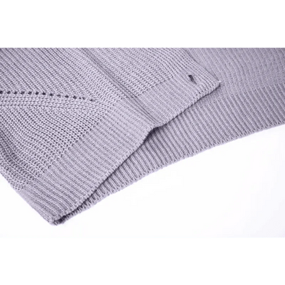 Hot Look Stylish Women's Knitted Cardigans Sweater Fashionable Autumn Long Sleeve Loose Coat Casual Button Thick V Neck Solid Female Tops