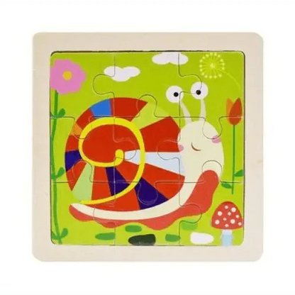 Intelligence Kids Toy Wooden 3D Puzzle Tangram for Children Baby Cartoon Animal , Traffic Puzzles Educational Learning Toys