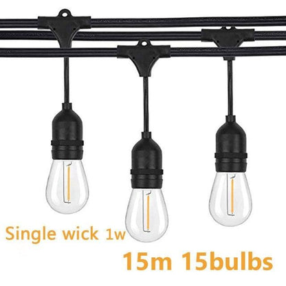 IP65 LED String Lights Retro Edison Filament Bulb Bright Daylight White Antique LED Filament Bulbs For Party Outdoor Garden Holiday Wedding Light String