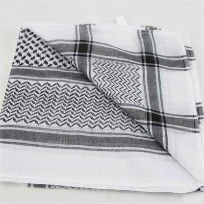 Islamic Men Traditional Costumes Men Plaid Hat Head Scarf Turban Muslim Hijabs Ramadan Pray Caps Unisex Scarves Tassel Desert Arab Keffiyeh Shawl Scarf Military Shemagh Tactical Desert Keffiyeh Head Neck Scarf Arab Wrap with Tassel