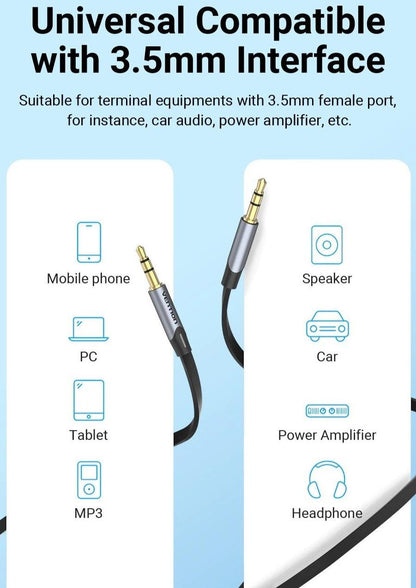 Jack 3.5mm Aux Cable  3.5mm Audio Cable Jack  Headphones Speaker Cable Male Stereo Audio Cable Fabric Braided Compatible For Headphones Smartphone Car Stereos