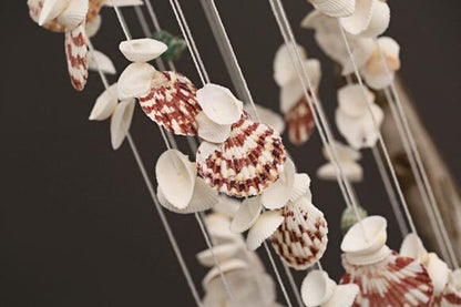 Japanese Wind Chimes Bells Hanging Ornaments Mobile Portable Waterproof Outdoor Wind-chime Mediterranean Style Home Garden Yard Decoration Natural Shell Wind Chimes Birthday Gifts