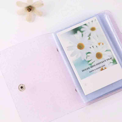 Jelly Color Photo Album for Mini Card Photo Sticker Album Mini Photo Album Transparent Glitter Card Holder Gifts For Valentine Gifts for Friends