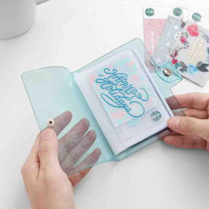 Jelly Color Photo Album for Mini Card Photo Sticker Album Mini Photo Album Transparent Glitter Card Holder Gifts For Valentine Gifts for Friends