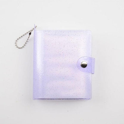 Jelly Color Photo Album for Mini Card Photo Sticker Album Mini Photo Album Transparent Glitter Card Holder Gifts For Valentine Gifts for Friends