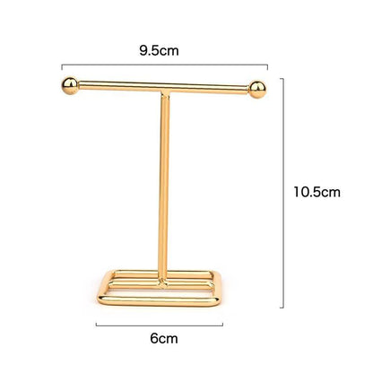 Jewelry Display Holder Metal Earring Storage Rack Jewelry Organizer Holder Earring Necklace Pendants Organizer Display Stand Jewelry Stand Display Necklace Holder Plated Metal Tabletop Jewelry Organizer
