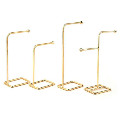 Jewelry Display Holder Metal Earring Storage Rack Jewelry Organizer Holder Earring Necklace Pendants Organizer Display Stand Jewelry Stand Display Necklace Holder Plated Metal Tabletop Jewelry Organizer