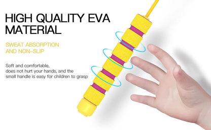 Jump Rope For Kids Girls Boys Adjustable Soft Skipping Rope With Skin-Friendly Foam Handles Soft Skipping Rope With Skin-Friendly Foam Handles For Kids Boys Girls Children Outdoor Fun Activity