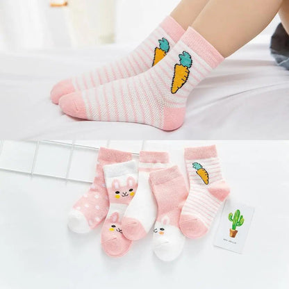 Kids Socks Summer Cotton Cartoon Animal Kids Socks Girls Cute Newborn Boy Toddler Children Socks Girl Boys Trainer Socks Toddlers Infant Socks Warm and Cute Socks Cotton Stretch Crew Baby Socks