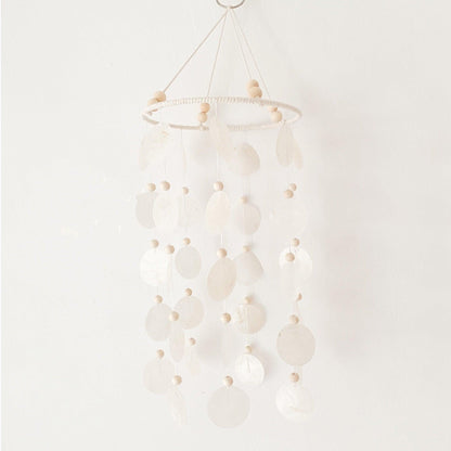 Korean Style Home Shell Melodious Sound Wind Chime Room Decoration Ornaments Nordic Hanging Wind Bells Wall Pendant For Home Office Kids Room Nursery Decor Gifts Photography Hanging Wind Chimes