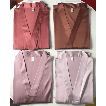Ladies Fashion Red Soft Short Sleepwear For Women Trendy Women's Comfortable V Neck Bathrobe  Bridesmaid Bride Party Robes