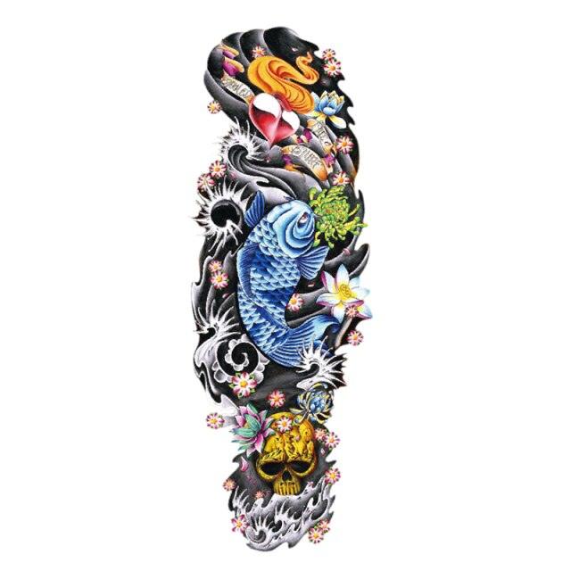 Large Colorful Tattoos For Men Waterproof Dragon Sticker Temporary Luxury Big 3D Tattoo Modern Design