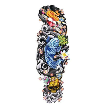 Large Colorful Tattoos For Men Waterproof Dragon Sticker Temporary Luxury Big 3D Tattoo Modern Design