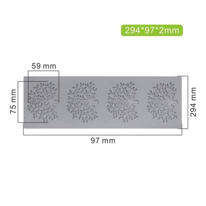 Leaf Cake Mold Coral Leaves Decorative Lace Mat Sugar Craft Silicone Pad Fondant Moulds Decorating Tools Baking Accessories Leaf Mold Fondant Leaf 3D Cake Decorations Styling Chocolate Sugar Cookie Cutter Set Silicone Mold