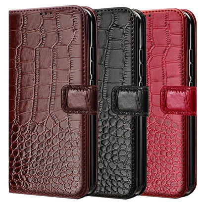 Leather Black Flip Case for iPhone XS Max X XR 12 Mini 11 Pro 7 8 Wallet Stand Cover Flip Wallet Leather Case with Secure Buckle Closing Lock and Bracket Function