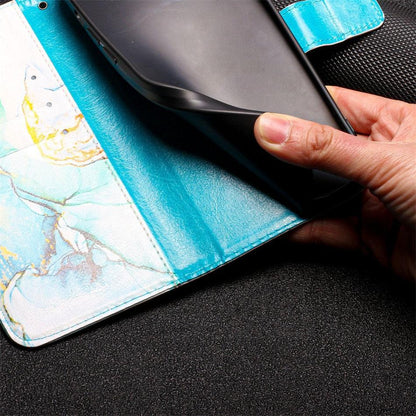 Leather Flip Phone Case For iPhone 14 13 12 Mini 11 Pro XS Max Cute Card Slot Wallet Cover Marble Pattern PU Leather Shockproof Flip Wallet Case with Stand Magnetic Money Pouch Silicone Bumper Phone Case