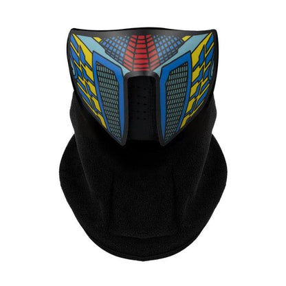 LED Warm Headgear ED Face Mask Party Masks Light Up Dance Halloween Cosplay Easter Rave Mask Luminous Costume Washable Foldable  Luminous Cool Party Mask Activated Light Up Mask Led Music Party Mask Led Music Mask for Festival Party