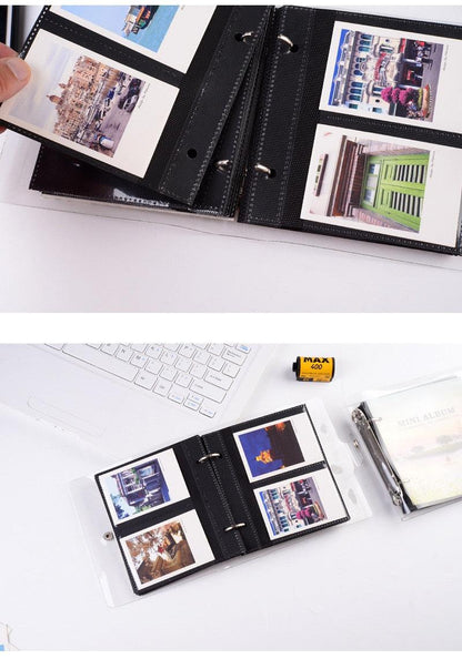 Light and Shadow Series Photo Album Ticket Storage Postcard 3 Inch memory 100 Pockets for Fujifilm Mini Film Paper Baby Family Scrapbook Albums DIY Memorable Gifts For Loved Ones