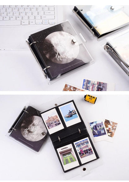Light and Shadow Series Photo Album Ticket Storage Postcard 3 Inch memory 100 Pockets for Fujifilm Mini Film Paper Baby Family Scrapbook Albums DIY Memorable Gifts For Loved Ones