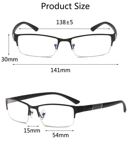 Lightweight Alloy Semi-Rimless Reading Glasses For  Men And Women With Quality Half Frame  Men Reading Glasses  For Men New Retro Eyewear