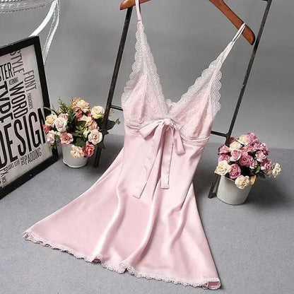 Lightweight Pink Women Sleepwear Classic Design Silk Bathrobe Lace Trim Bridesmaid Bride Party Robes