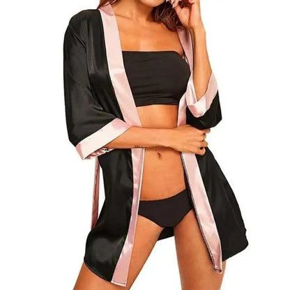 Lightweight Soft Women Comfortable Bathrobes Elegant Design Vintage Ladies Nightwear Ladies Sleepwear